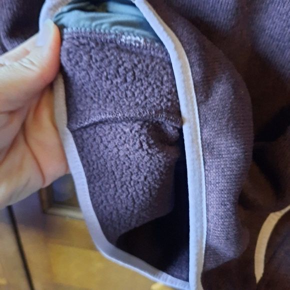 L.L. Bean Sweater Fleece Pullover Raisin Brown t-snap knit top 292726 size XS - Picture 10 of 13